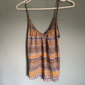 Funky tank top boho hippie patterns Size medium.